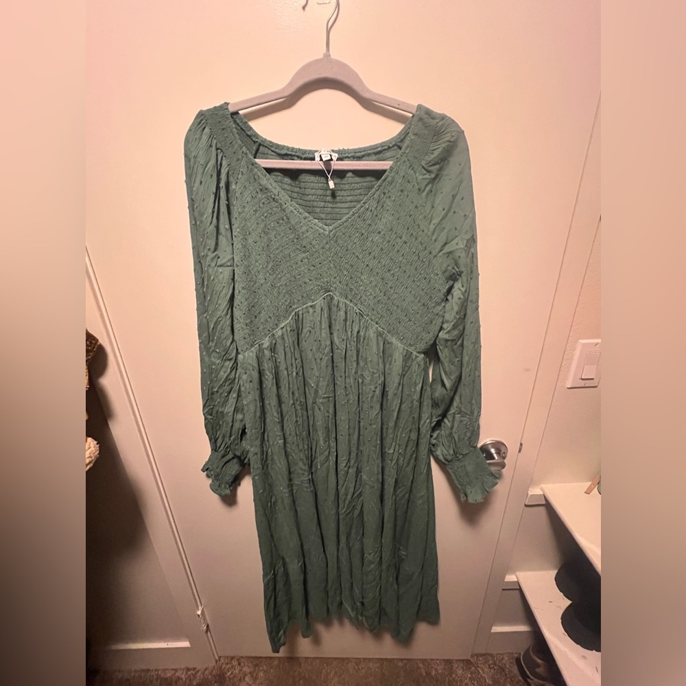 Baltic Born Green Midi Long Sleeve Dress 3X NWOT